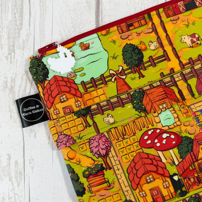 Stardew Valley Zipped Project Bag - Large Size