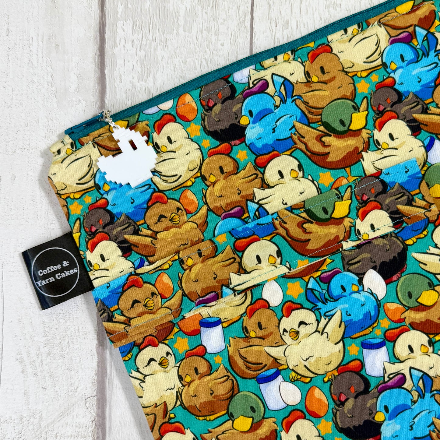 Stardew Birdies Zipped Project Bag - Large Size