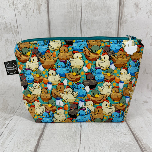 Stardew Birdies Zipped Project Bag - Small/Sock Size