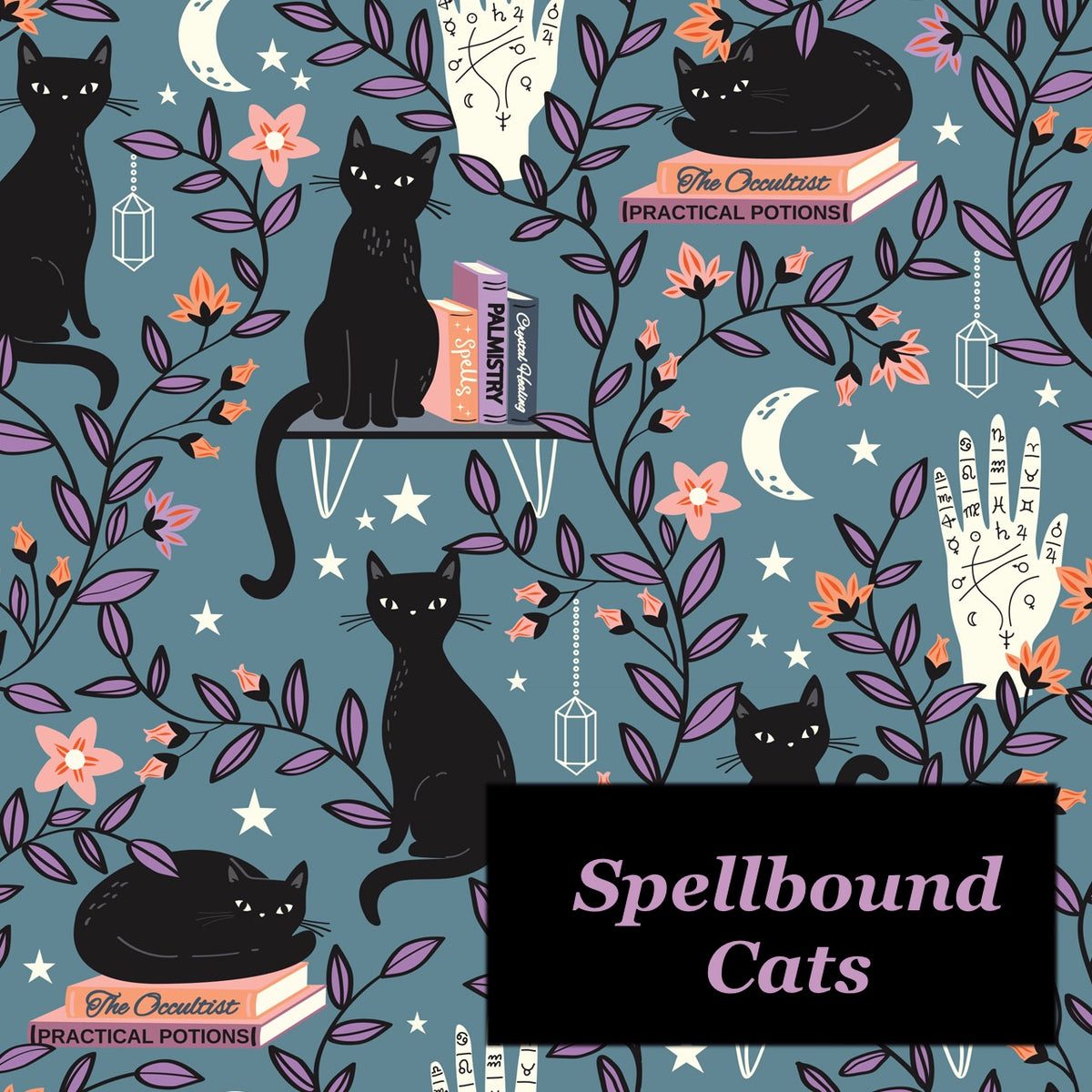 Spellbound Cats Zipped Project Bag - Large Size