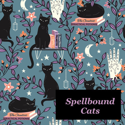 Spellbound Cats Zipped Project Bag - Large Size