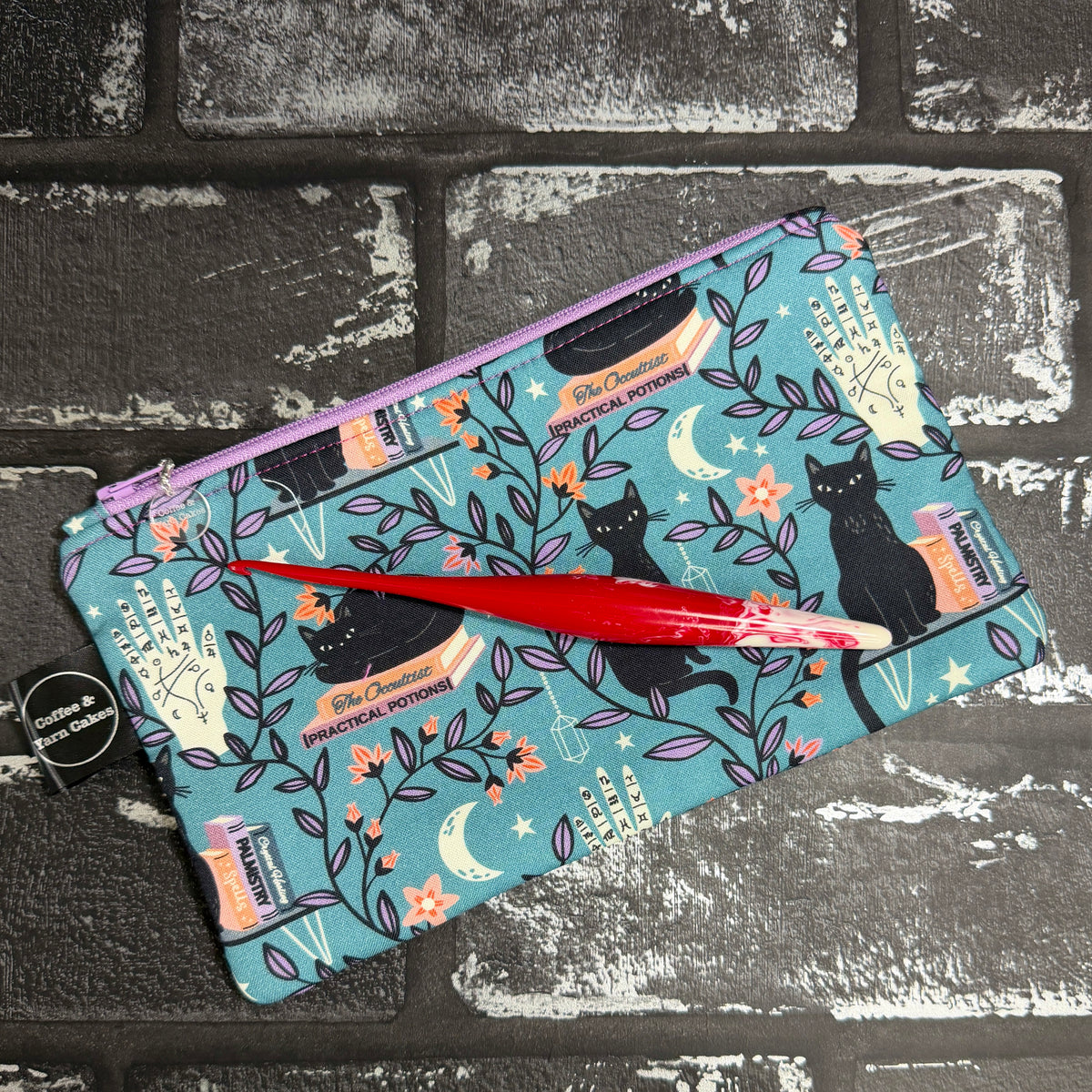 Spellbound Cats Zipped Notions Hook DPN Pouch/Case