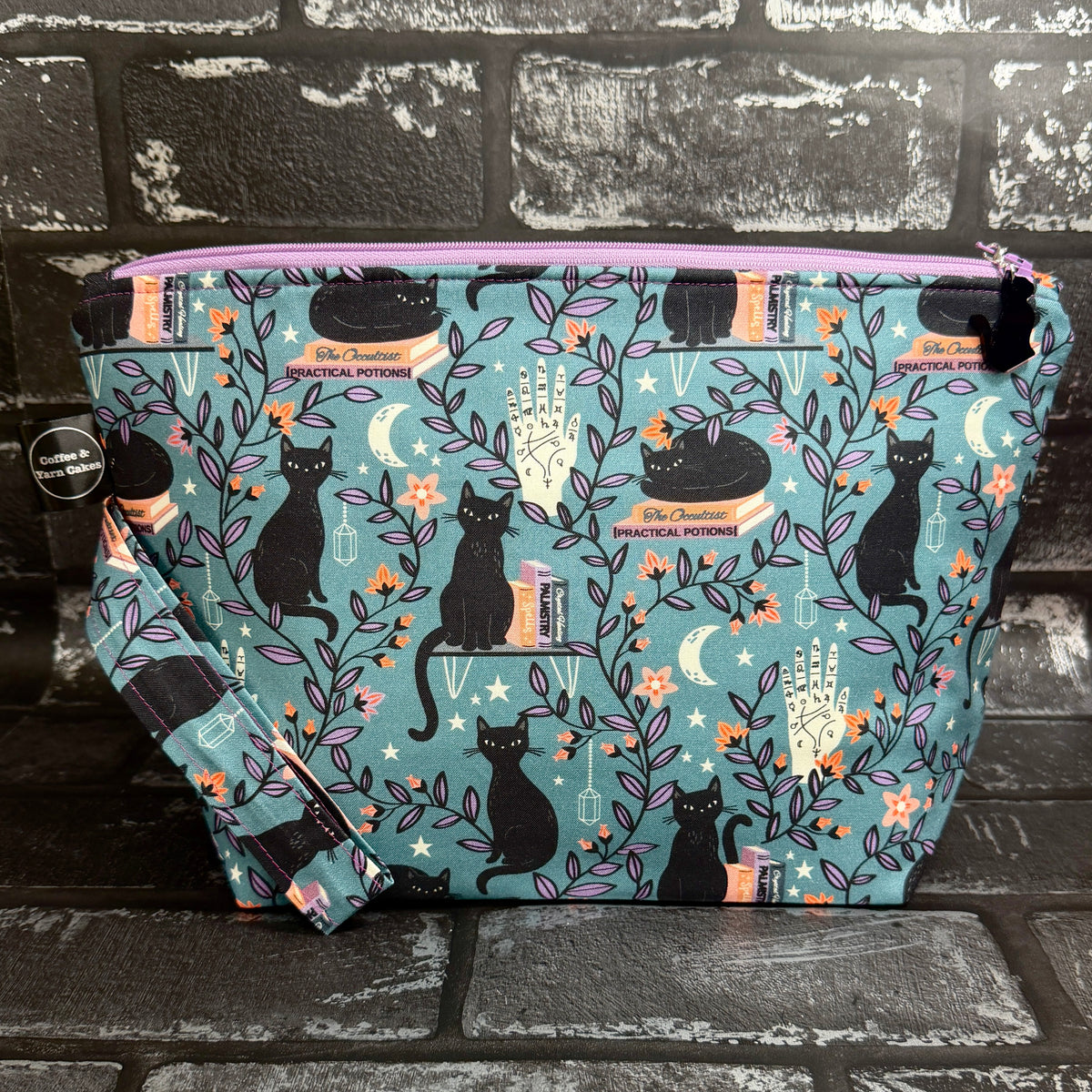 Spellbound Cats Zipped Project Bag - Large Size