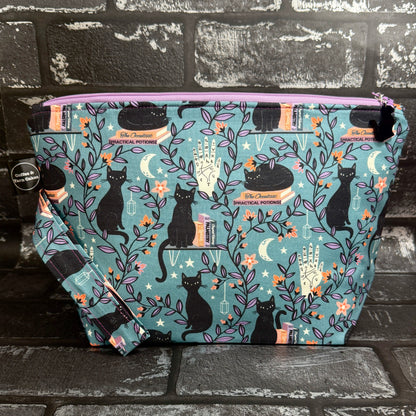 Spellbound Cats Zipped Project Bag - Large Size