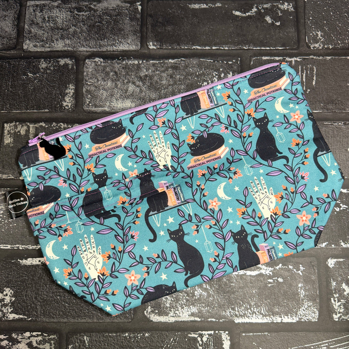 Spellbound Cats Zipped Project Bag - Large Size
