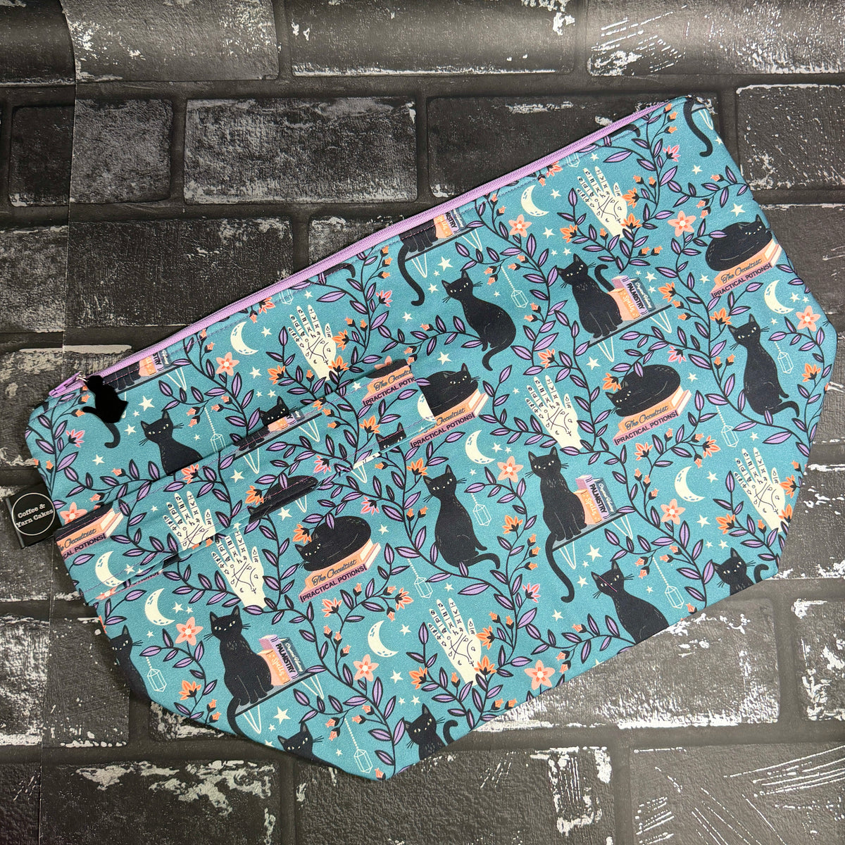 Spellbound Cats Zipped Project Bag - Extra Large Size