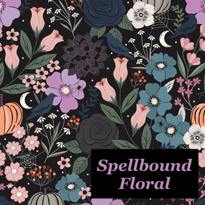 Spellbound Floral Zipped Project Bag - Small/Sock Size