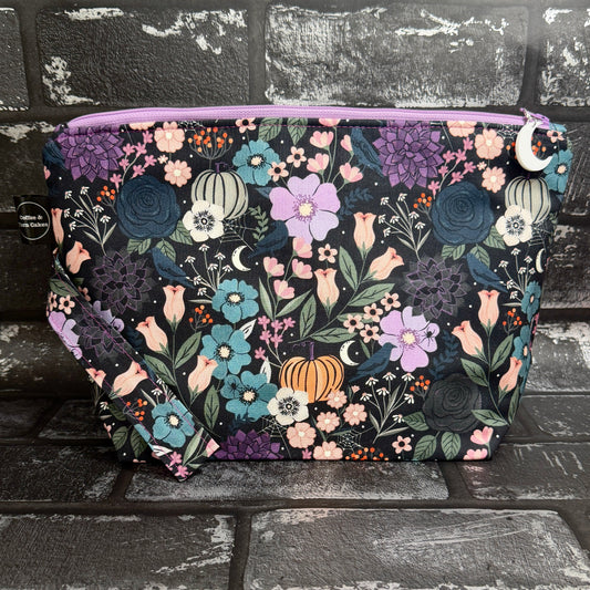 Spellbound Floral Zipped Project Bag - Large Size