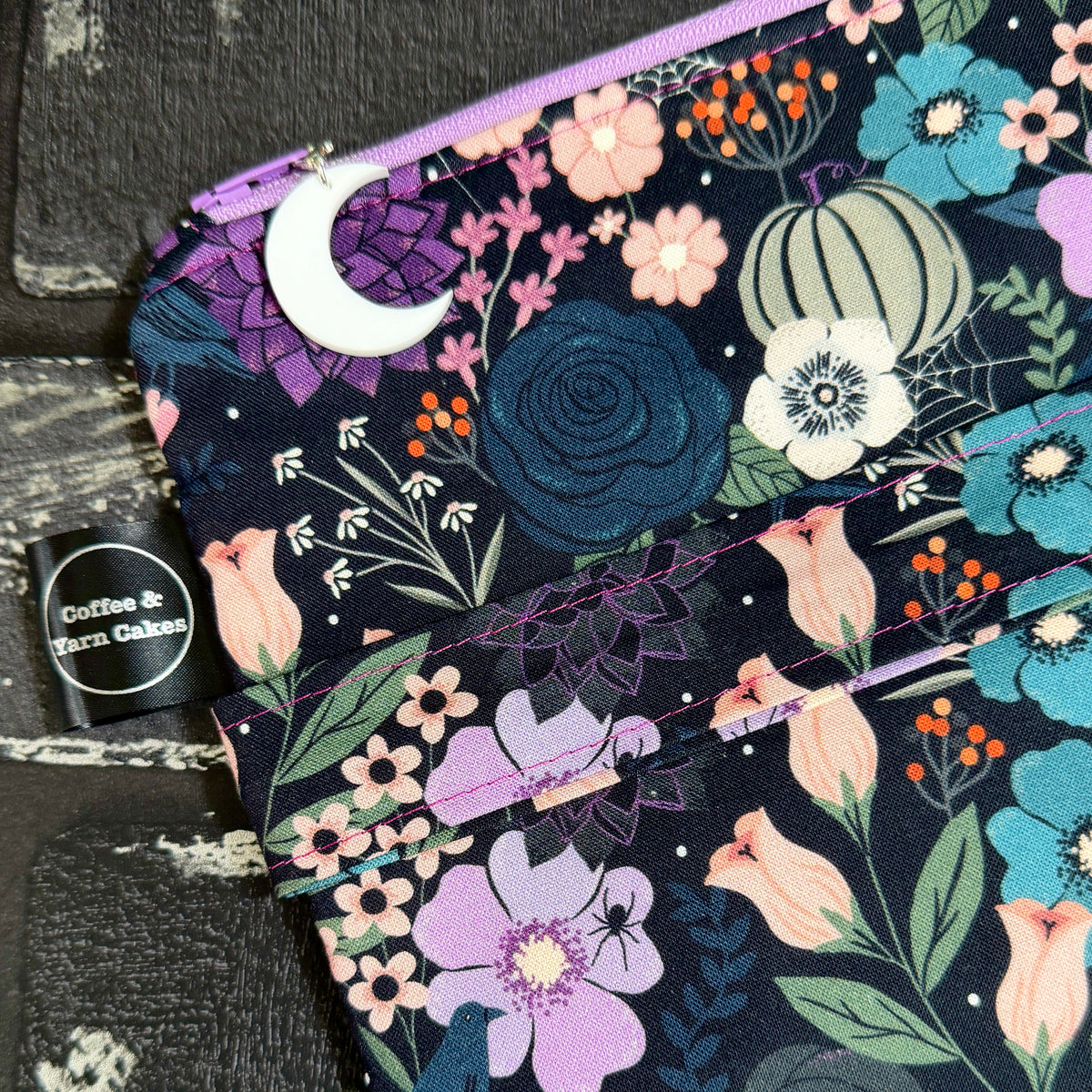 Spellbound Floral Zipped Project Bag - Large Size