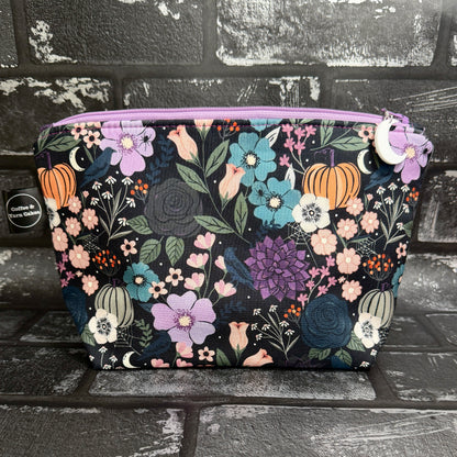 Spellbound Floral Zipped Project Bag - Small/Sock Size