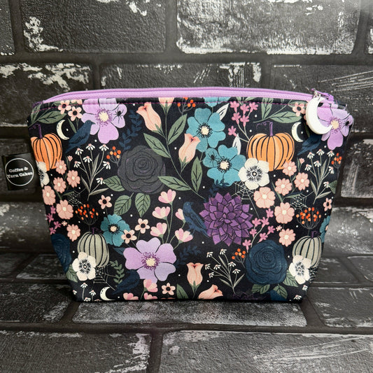 Spellbound Floral Zipped Project Bag - Small/Sock Size