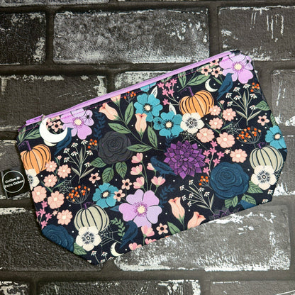 Spellbound Floral Zipped Project Bag - Small/Sock Size