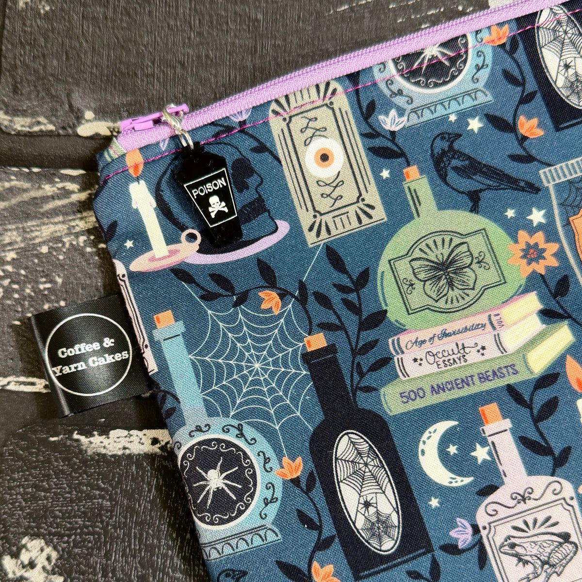 Spellbound Potions Zipped Project Bag - Small/Sock Size