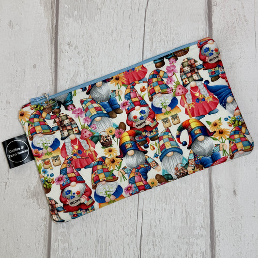 Spring Gnomes Zipped Notions Hook DPN Pouch/Case