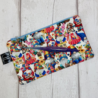 Spring Gnomes Zipped Notions Hook DPN Pouch/Case