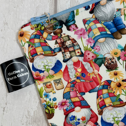 Spring Gnomes Zipped Notions Hook DPN Pouch/Case