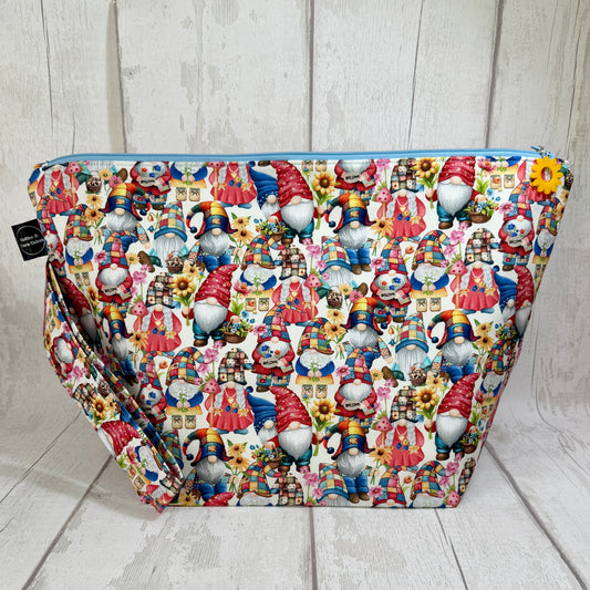 Spring Gnomes Zipped Project Bag - Extra Large Size