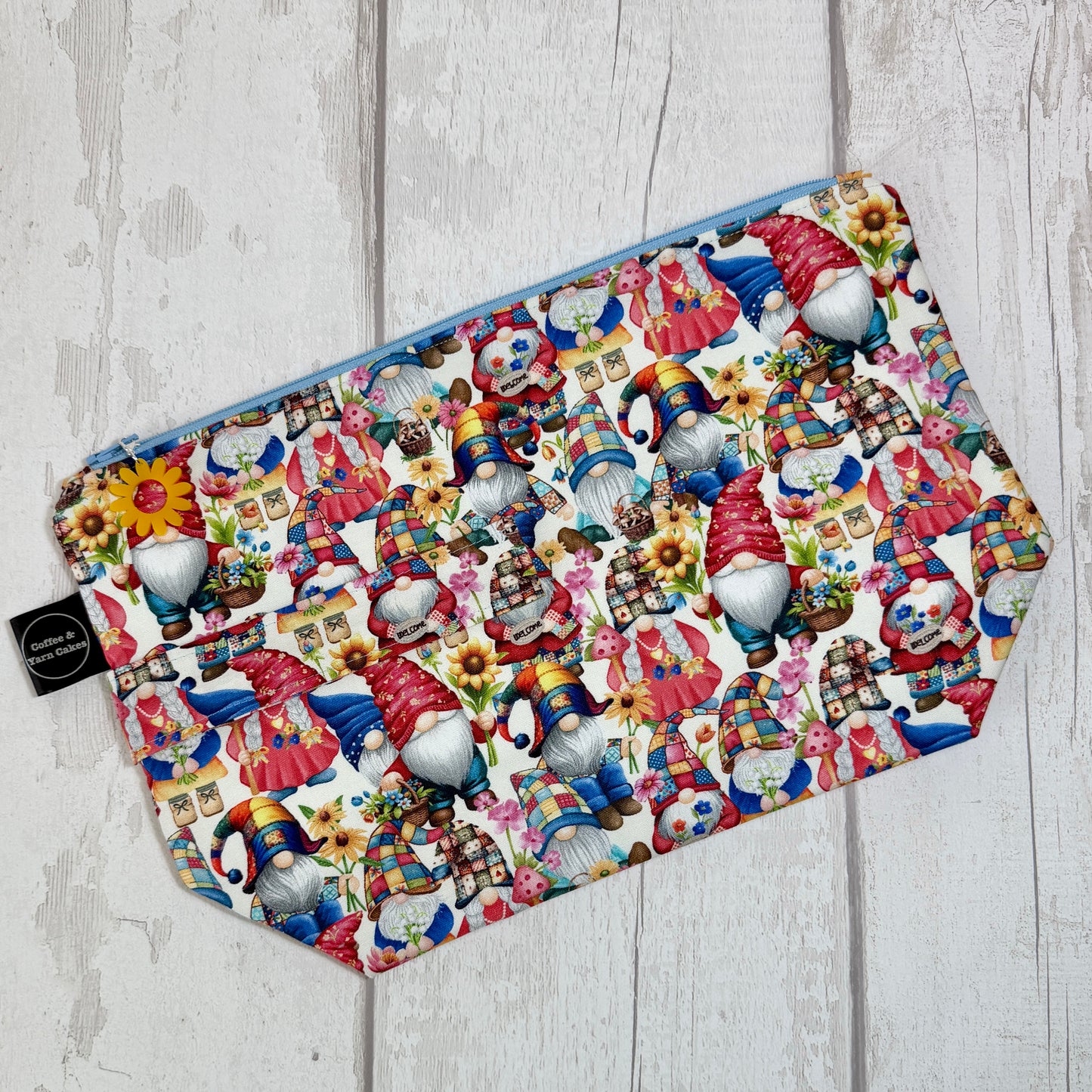 Spring Gnomes Zipped Project Bag - Large Size