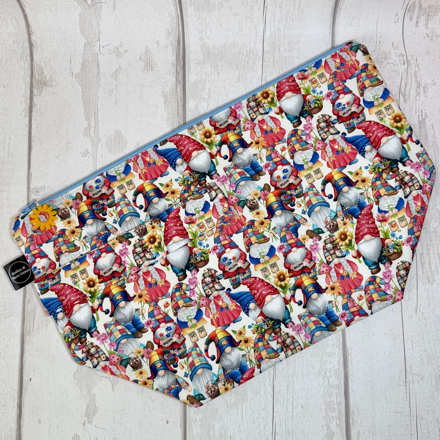Spring Gnomes Zipped Project Bag - Extra Large Size