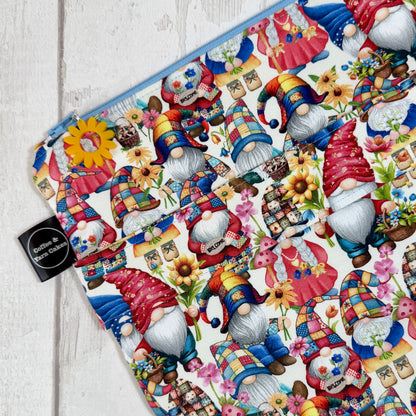 Spring Gnomes Zipped Project Bag - Extra Large Size