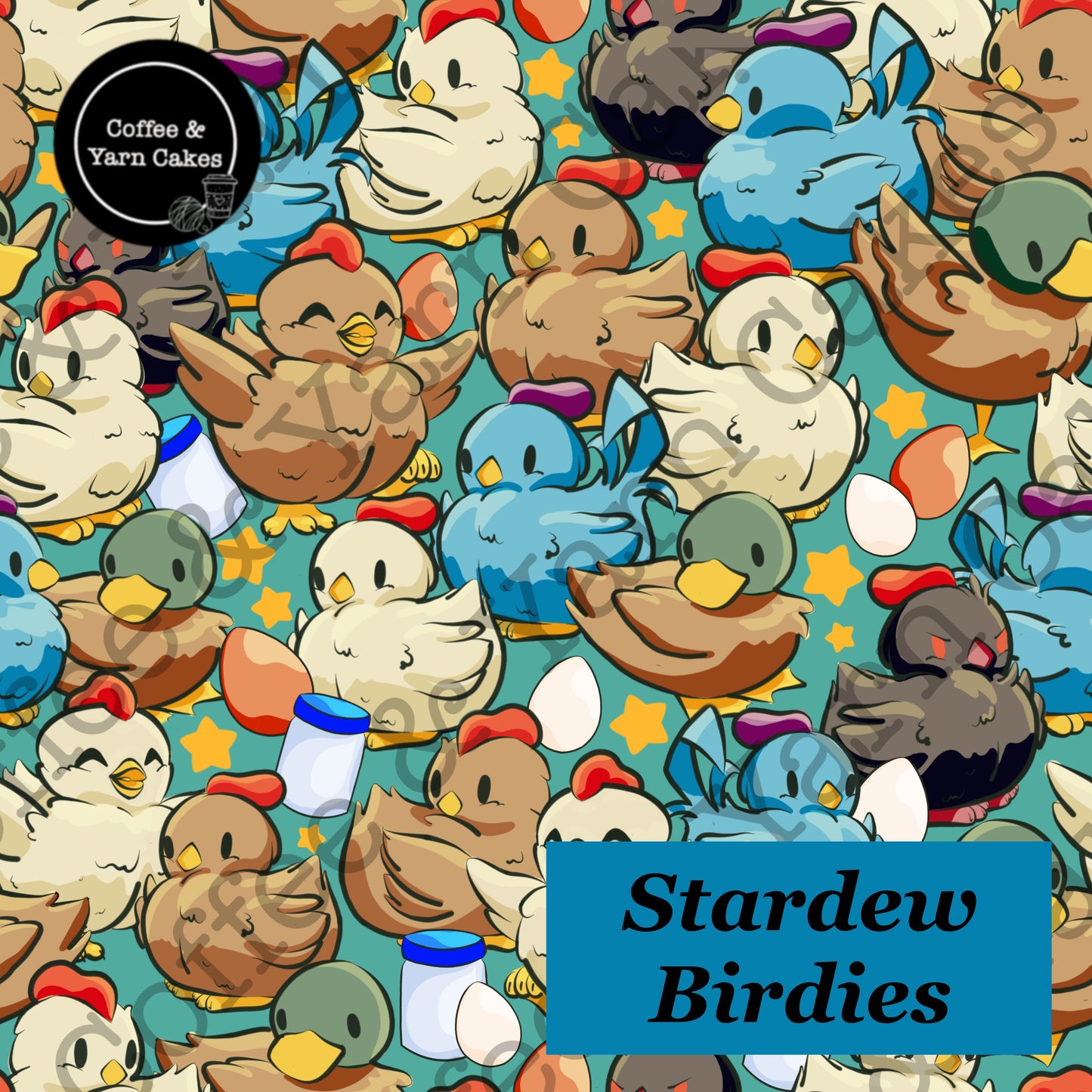 Stardew Birdies Zipped Project Bag - Small/Sock Size