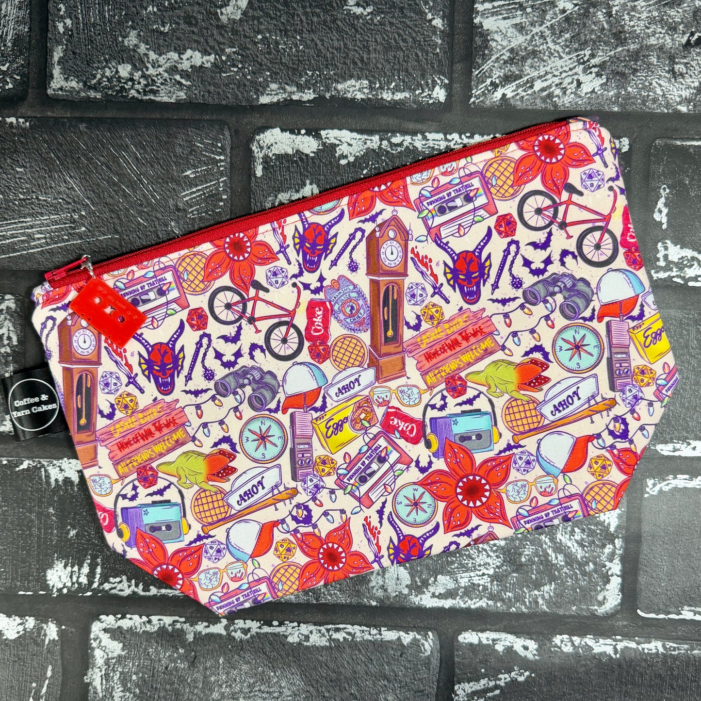 Welcome To Hawkins Zipped Project Bag - Small/Sock Size