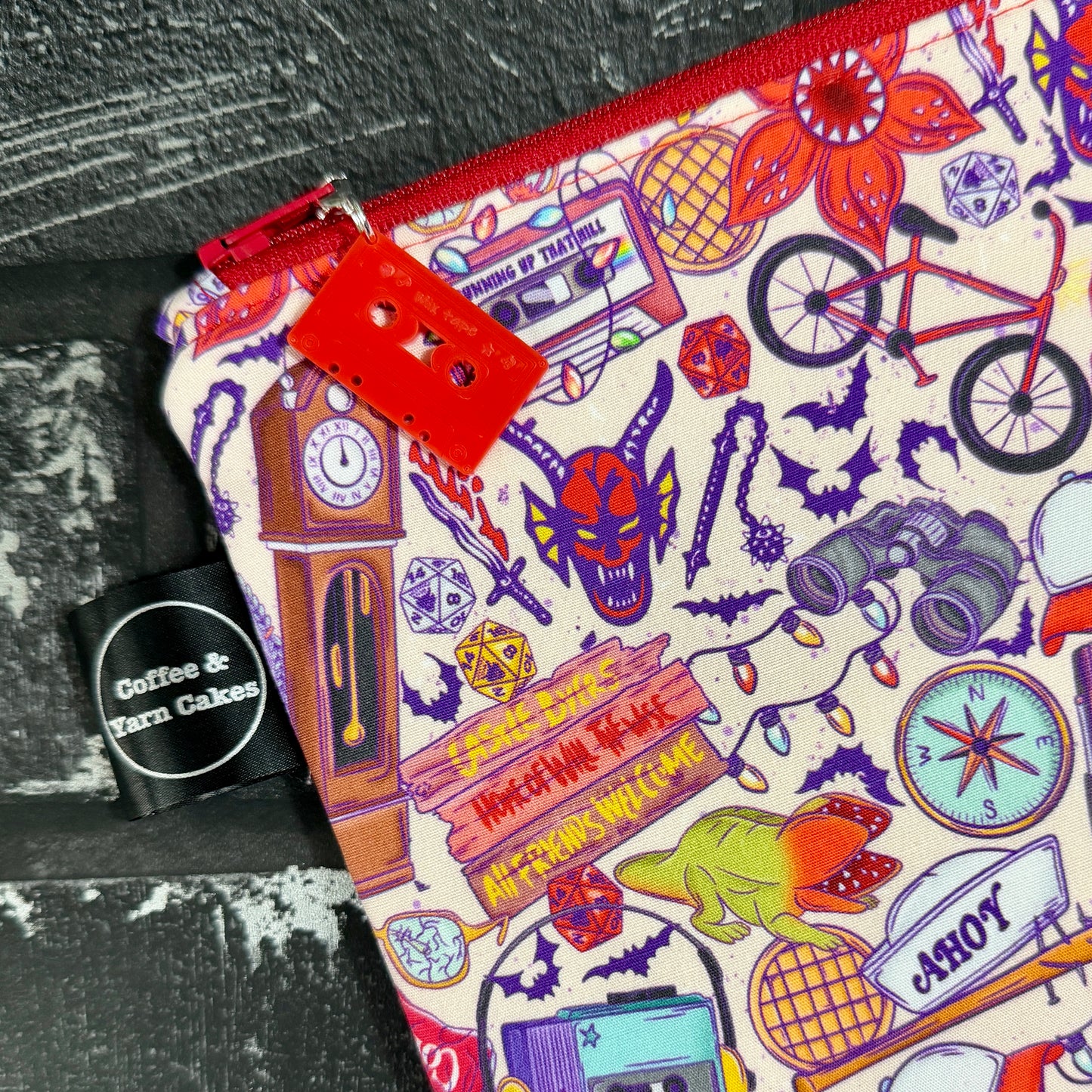 Welcome To Hawkins Zipped Project Bag - Small/Sock Size