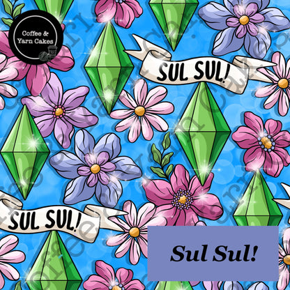 Sul Sul! Floral Zipped Project Bag - Small/Sock Size