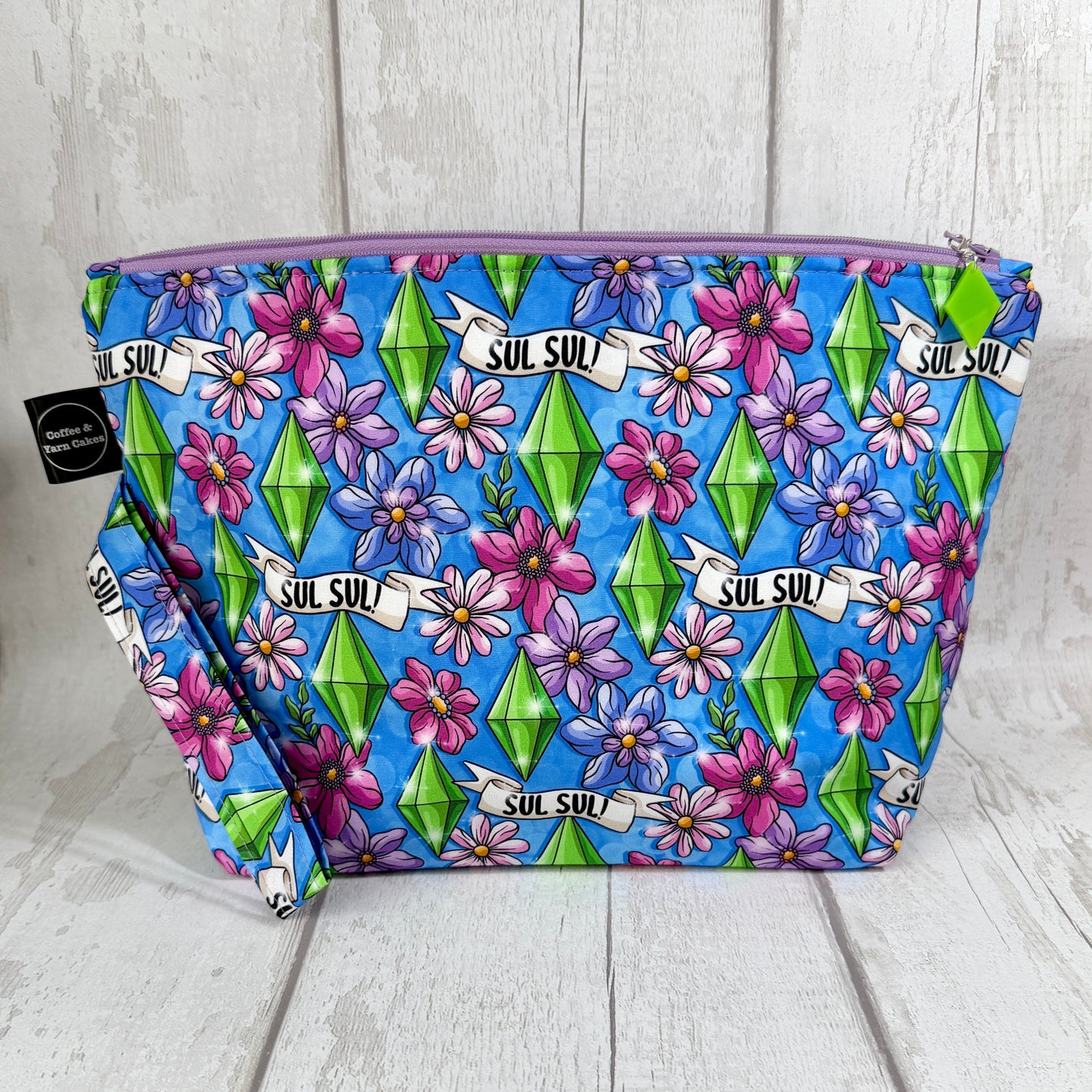 Sul Sul! Floral Zipped Project Bag - Large Size