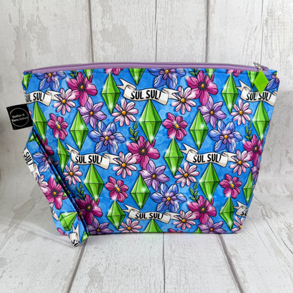 Sul Sul! Floral Zipped Project Bag - Large Size