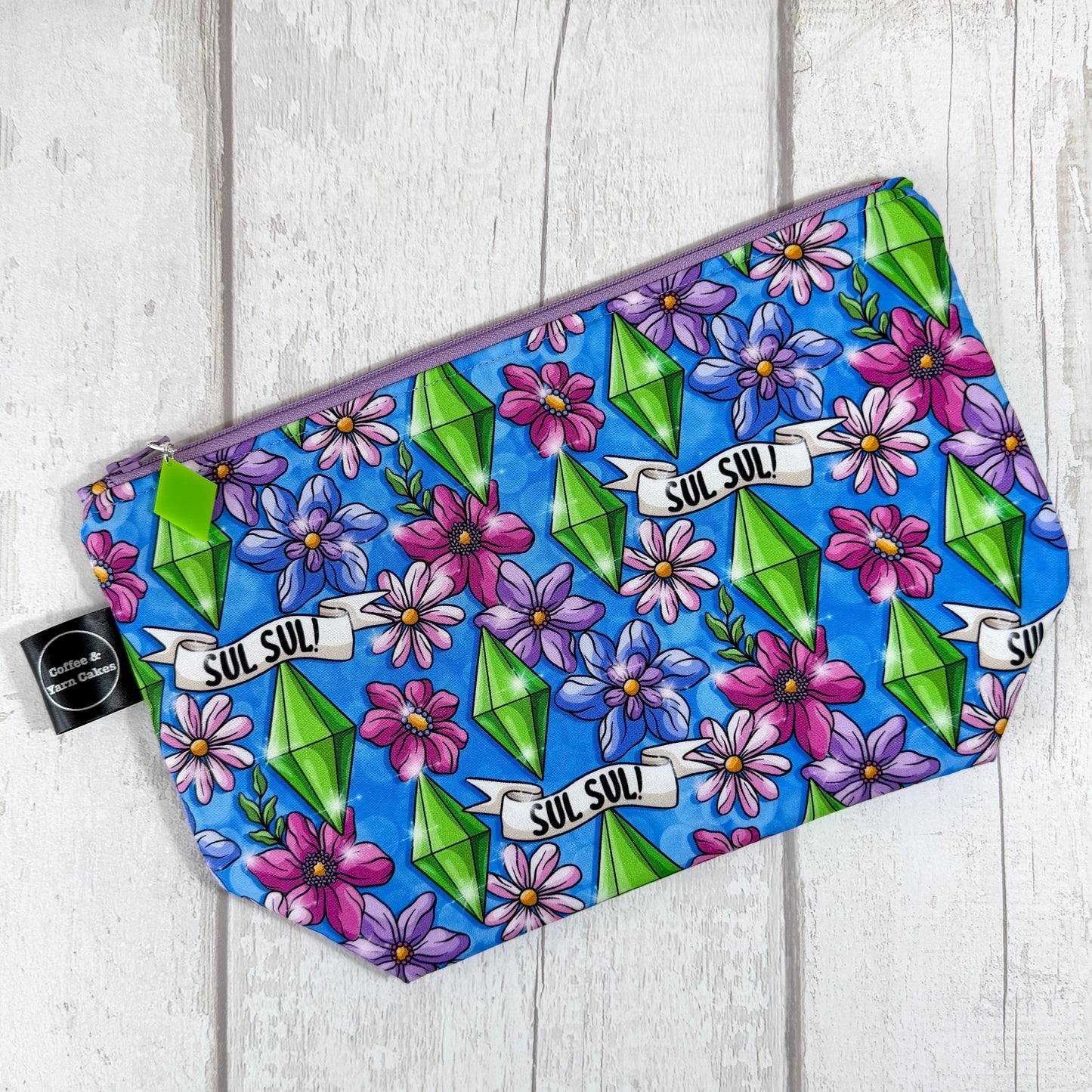 Sul Sul! Floral Zipped Project Bag - Small/Sock Size