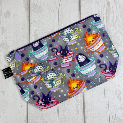 Teacup Friends Zipped Project Bag - Large Size