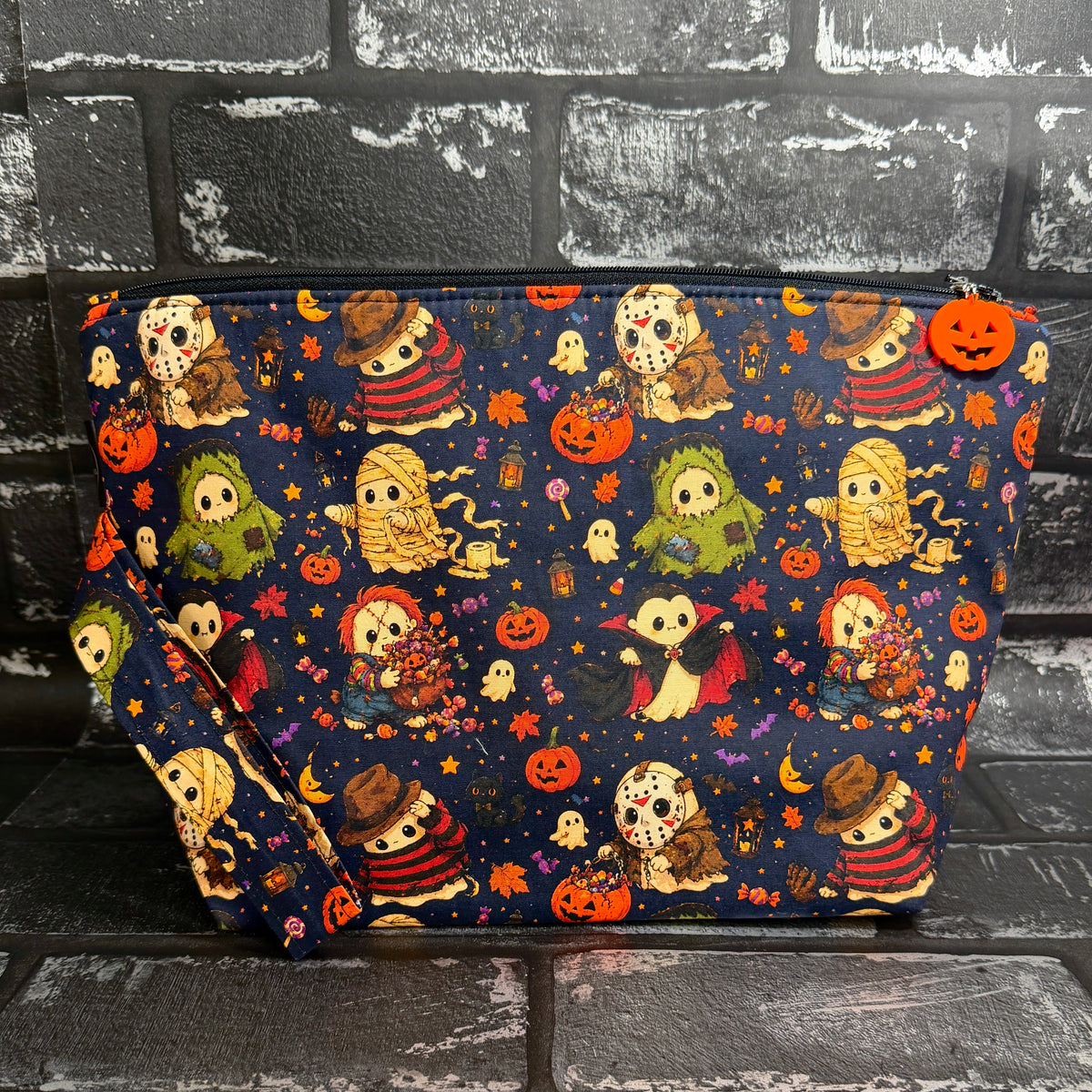 Trick Or Treat Ghosties Zipped Project Bag - Large Size