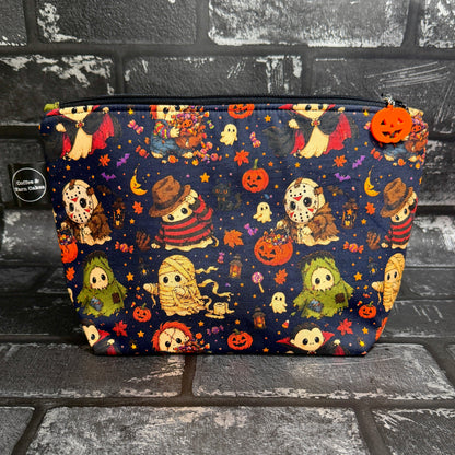 Trick Or Treat Ghosties Zipped Project Bag - Small/Sock Size
