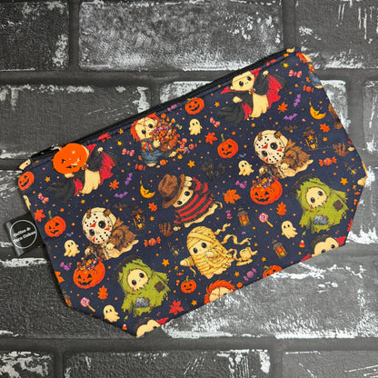 Trick Or Treat Ghosties Zipped Project Bag - Small/Sock Size