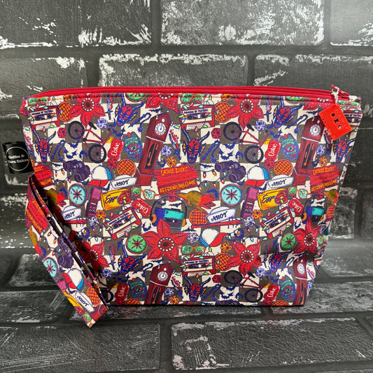 Welcome To Hawkins Checkerboard Zipped Project Bag - Large Size