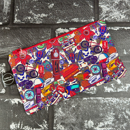 Welcome To Hawkins Checkerboard Zipped Notions Hook DPN Pouch/Case