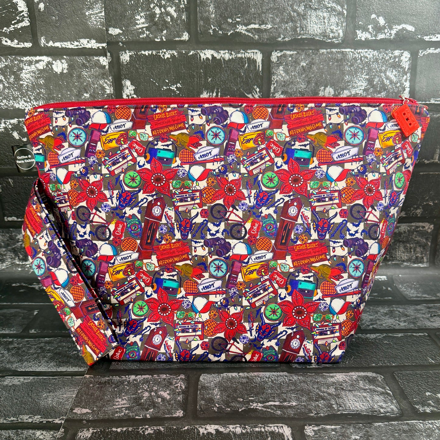Welcome To Hawkins Checkerboard Zipped Project Bag - Extra Large Size