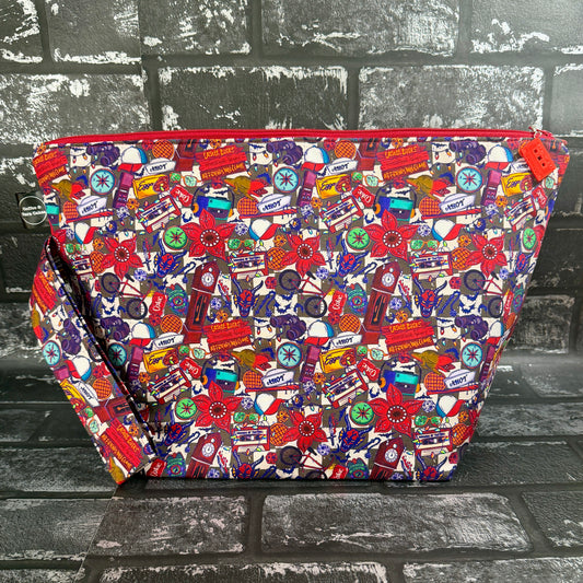 Welcome To Hawkins Checkerboard Zipped Project Bag - Extra Large Size