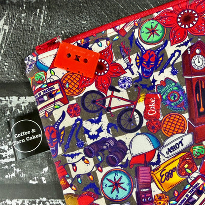 Welcome To Hawkins Checkerboard Zipped Project Bag - Small/Sock Size