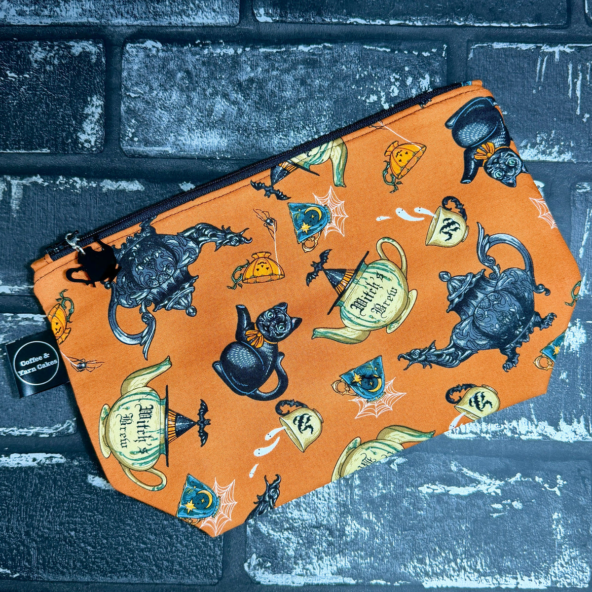 Witches Brew Zipped Project Bag - Small/Sock Size