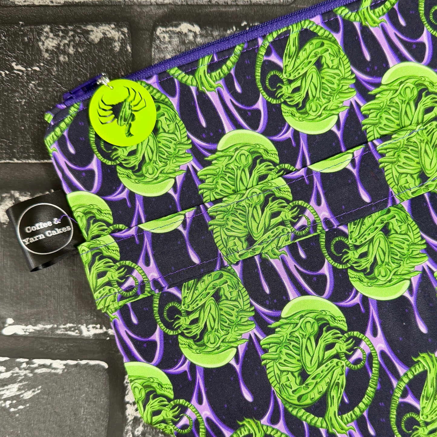 Xenomorph Alien Zipped Project Bag - Large Size