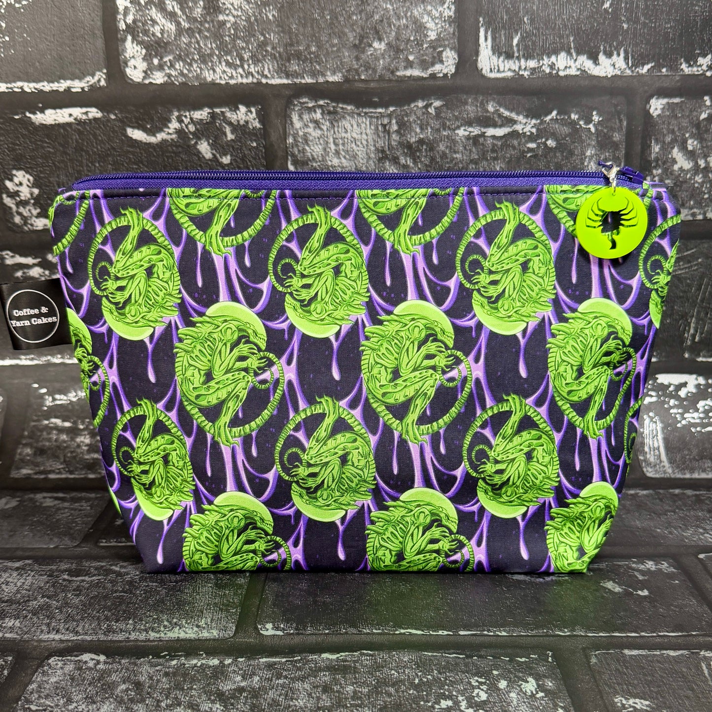 Xenomorph Alien Zipped Project Bag - Small/Sock Size