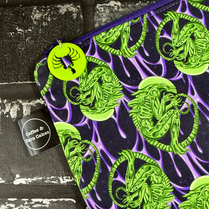 Xenomorph Alien Zipped Project Bag - Small/Sock Size