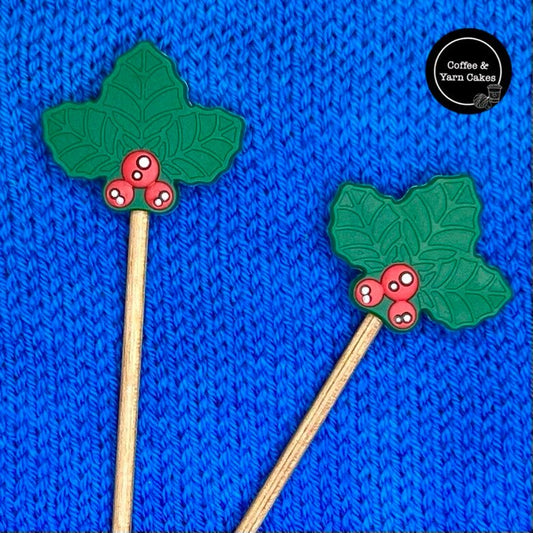 Christmas Festive Holly Stitch Stoppers 1 Pair