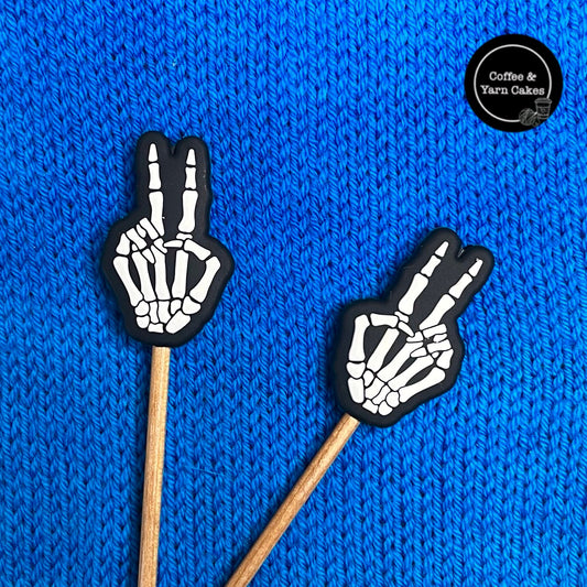 Spooky Skeleton Hands Stitch Stoppers  1 Pair