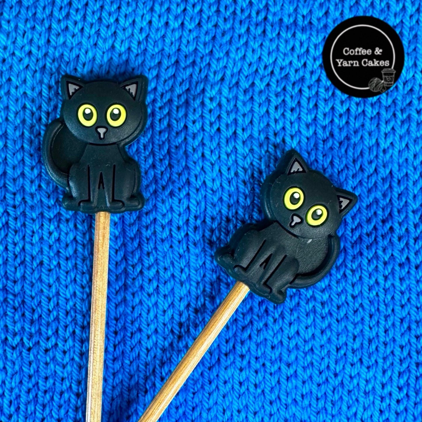 Schwarze Katzen-/Kätzchen-Stichstopper, 1 Paar