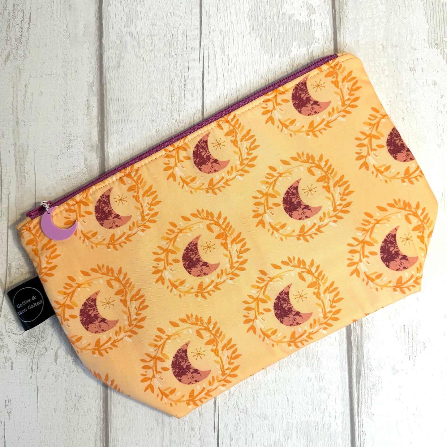 Sac à projets zippé Crafting Magic Peach Moon Lunar Ostara - Petit/Taille chaussette