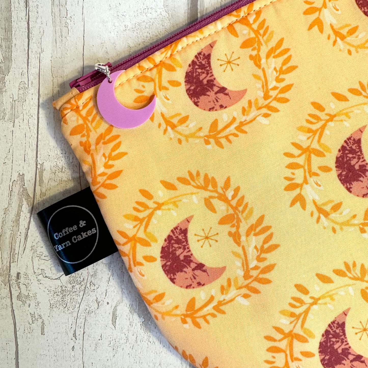 Sac à projets zippé Crafting Magic Peach Moon Lunar Ostara - Petit/Taille chaussette